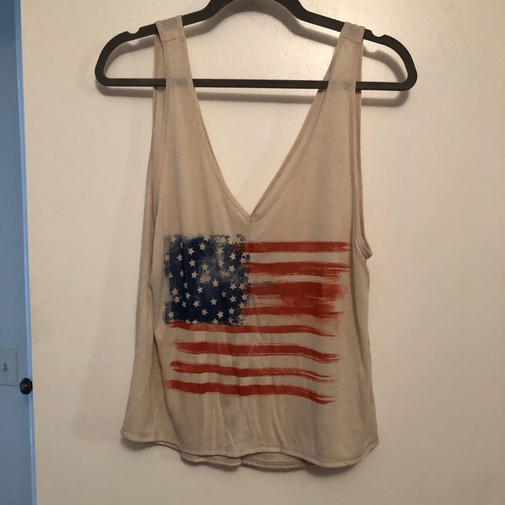 American flag tank top